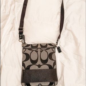 Authentic Coach Crossbody Purse in Black and Gray